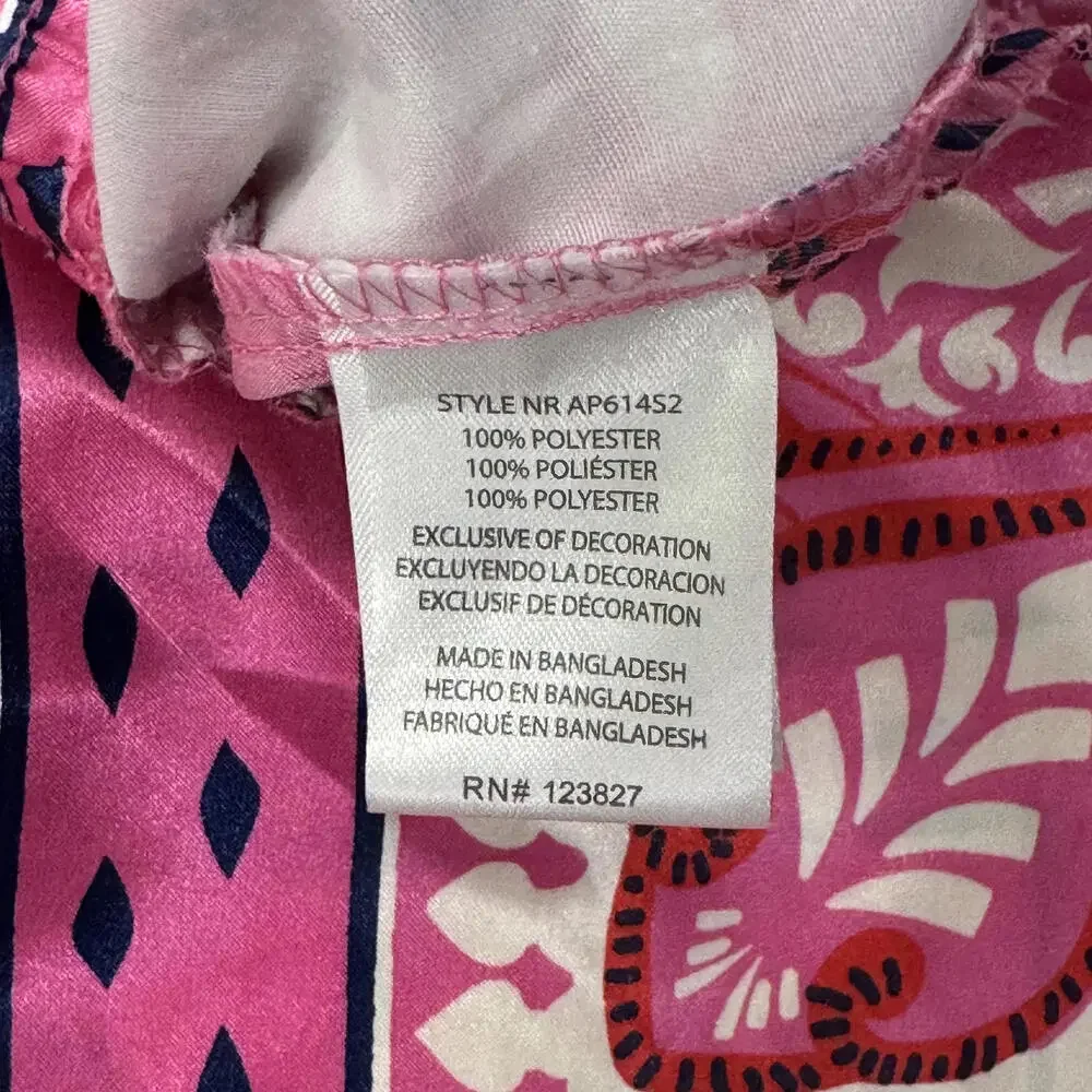 Alex & Parker Women's Casual Wide-Leg Pants Pink Floral Pattern Size M - Picture 3 of 9